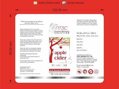 Apple Cider Shampoo_Label_Design branding graphic design logo