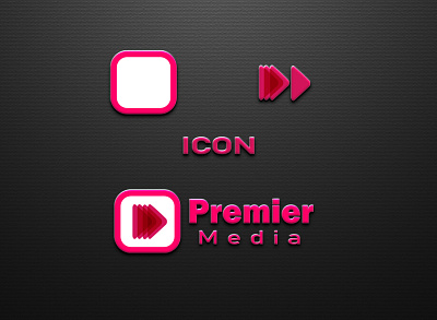 Premier || Media logo branding design icon