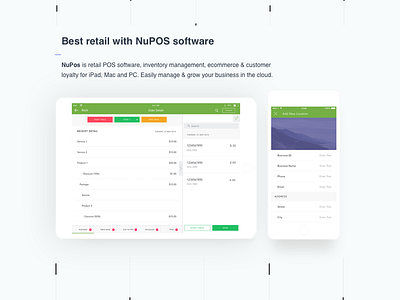 Landingpage NuPos design interaction landingpage pos uiux web