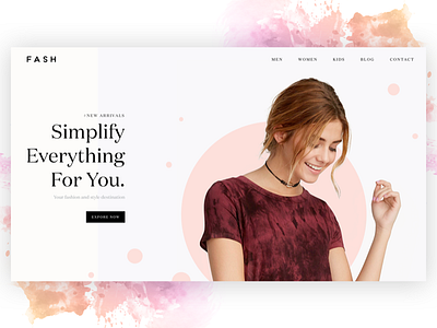 Fashion website header ecommerce experience fashion interaction layout modern product shop store typography website