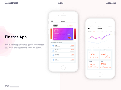 Finance App clean clear finance money ui ux