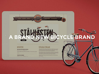 Stålhästen bicycle presentation webdesign