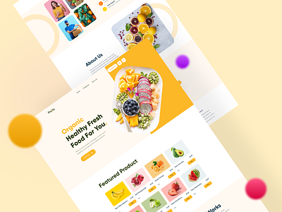 Food landing page design food ui design home page design landing page design