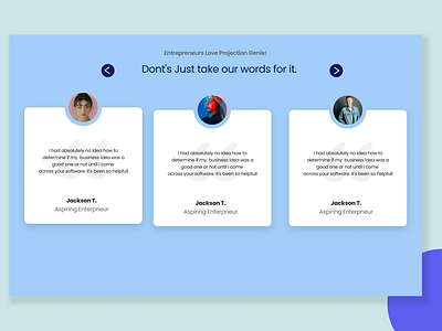 Testimonial Design UI