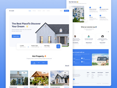 Real Estate Home Page Design graphic design home page design landing page design real estate home page ui ui ux