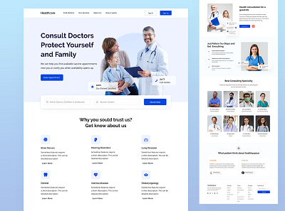 Medical website ui design landing page design madical medical website ui ux design ui ui ux design website ui ux design