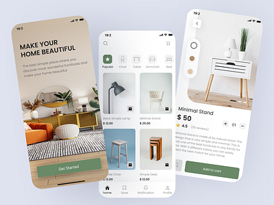 Mobile App - Furniture Ecommerce App branding ecommerce app furniture ecommerce app graphic design mobile app ui ui design