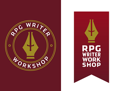 RPG Writer Workshop Logo dungeons and dragons pen sword