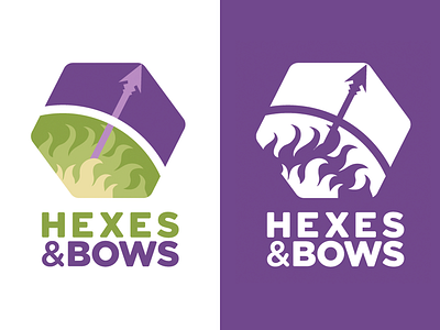 Hexes & Bows Logo dungeons and dragons logo podcast