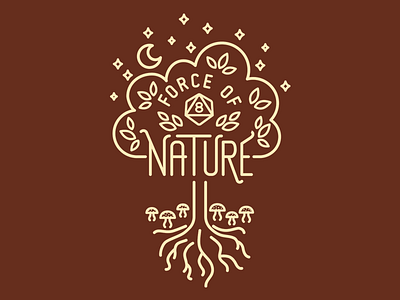 Force of Nature - Druid druid dungeons and dragons monoline nature