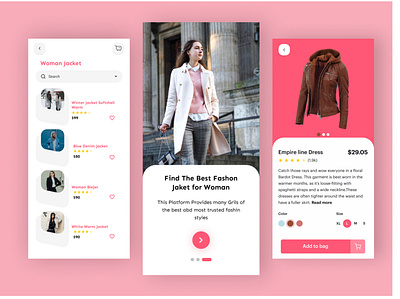 Fashion App app apps design branding design fashion app girls app jacket app ui ui design user experience userinterface ux