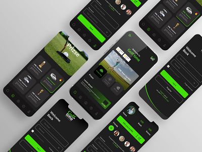 Golf App Ui Design app apps design best app branding design designer golf golf app golf app design illustration ui design userinterface ux