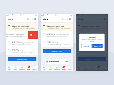 Inbox & Notifications - Mobile App Design Inspiration app app design application branding design dribbble inspiration mobile mobile app mobile app design mobile design mobile ui notification notifications typography ui ux