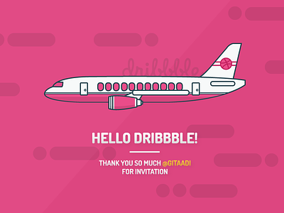 Hello Dribbble! First shot dribbble first shot hello hello dribbble illustration illustration inspiration illustrator inspiration plane vector