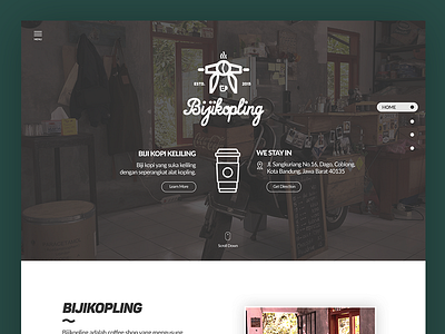 Bijikopling (UI Design) coffee dark dribbble landing page ui ui design ux web design website
