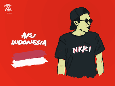 Aku Indonesia : NKRI 17 agustus agustusan art flat icon illustration indonesia inspiration merdeka popular vector