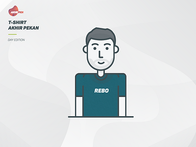 REBO - T-SHIRT AKHIR PEKAN avatar character human illustration inspiration people vector