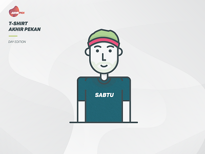 SABTU - T-SHIRT AKHIR PEKAN avatar character human illustration inspiration people vector