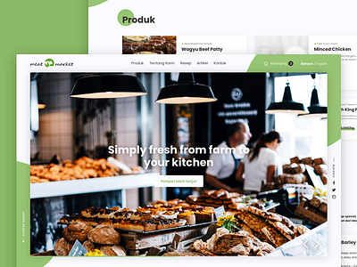 Meat Market - Landing Page ecommerce food landing page layout restaurant ui web design website