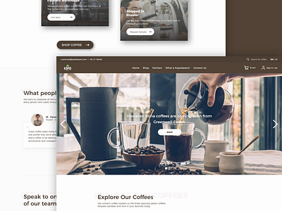Kopiobeans - Landing Page coffee ecommerce food landing page layout restaurant startup ui web design website