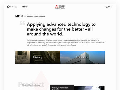 About Us - Mitsubishi Electric Indonesia (v1.0 - Concept Design)