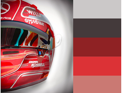 Recreating George Russell's Helmet Design design graphic design illustration