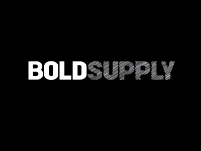 Bold Supply wordmark abstract bold brand brandmark design illustration lettering logo logotype wordmark