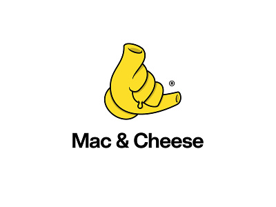 Mac & Cheese brand brandmark cheese cool illustration logo macaroni melt shaka