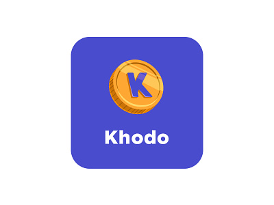 Khodo App Logo 2d app branding coin cryptocurrency design finance illustration logo logodesign vector