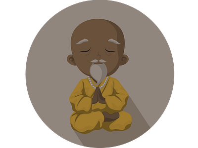 Mini Monk icon illustration monk vector