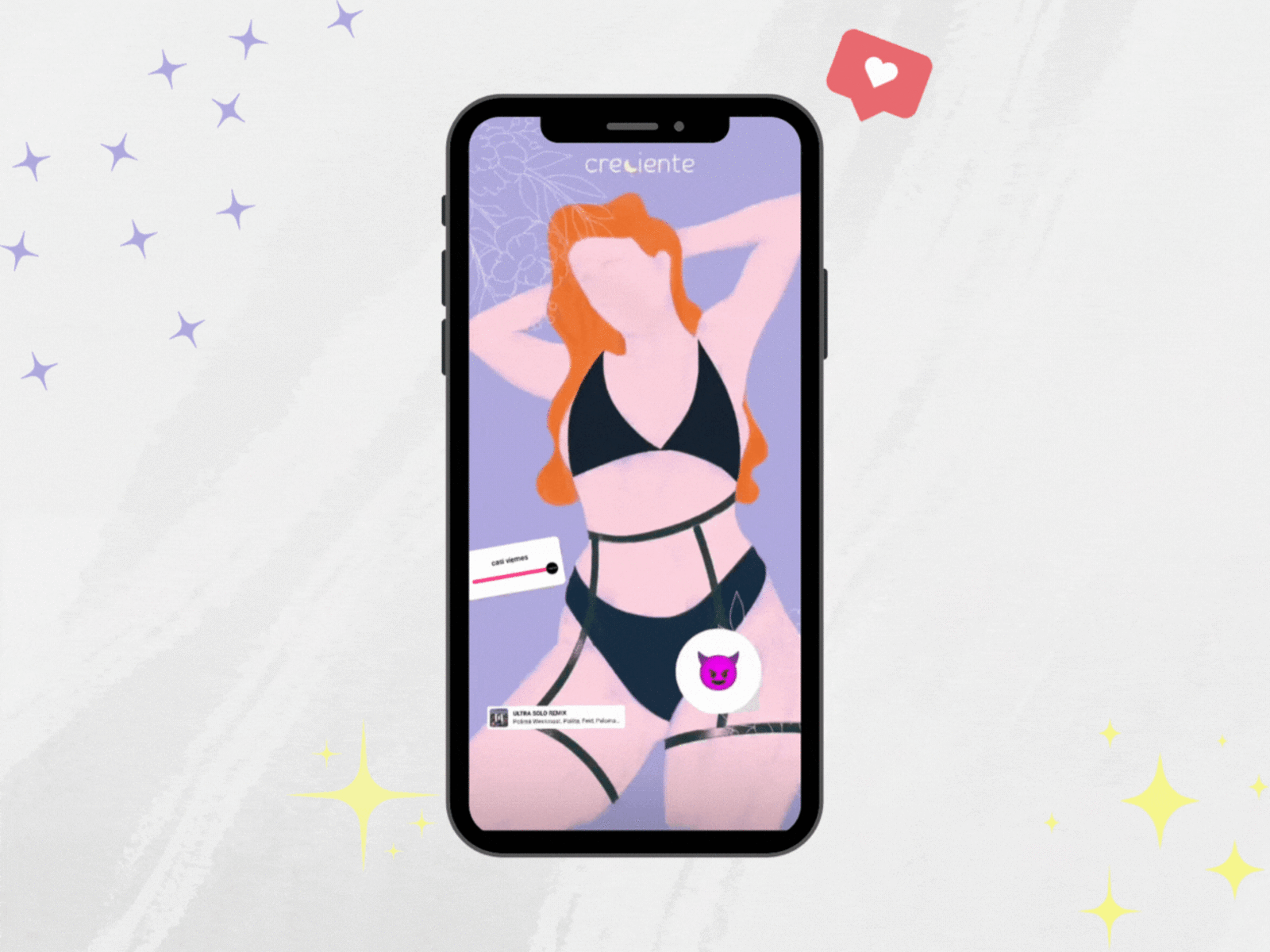 Instagram Stories creciente design graphic design icon illustration lenceria lingerie ropainterior ui underwear ux vector