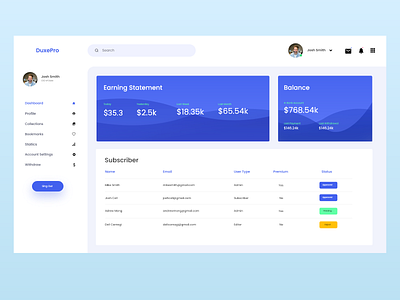 User Admin Panel