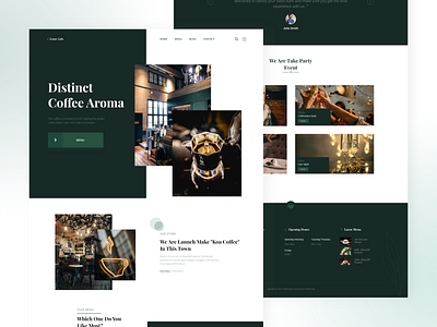 Coffee House Landing Page 3d branding cafe coffee design drink graphic design house illustration landing page logo mesh gradient modern motion graphics restaurants ui web design website