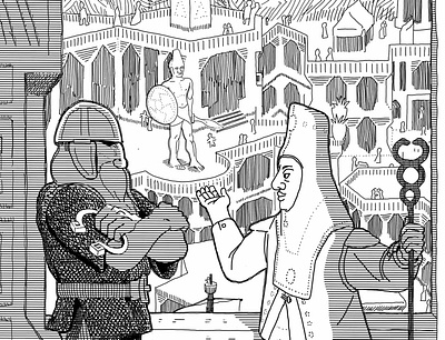 Izvan, Pearl of Hlute (detail) drawing fantasy illustration