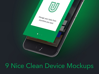 9 Nice Clean Device & Screen Mockups device free free ui kit freebie iphone mobile mock up mockup premium screen template