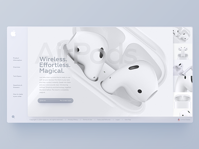 New AirPods | Figma file free .fig air airpods apple dashboard download figma free freebie gray psd sketch white
