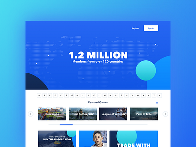 Game landing page