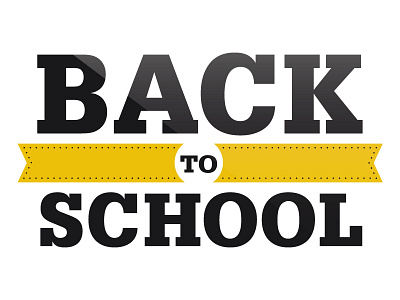 Back to School Event flat pencil school simple yellow