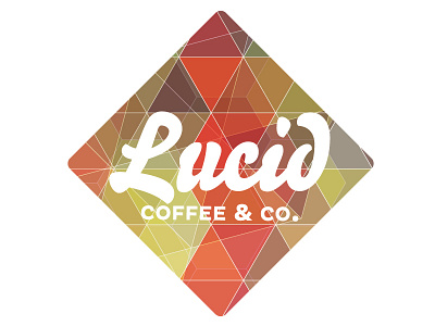 Lucid Coffee Company coffee diamond geometric lucid script tasty typography