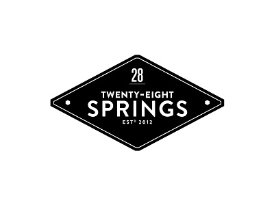 28 Springs Logo black brandon eight gas geometry grotesque logo restaurant springs station twenty white