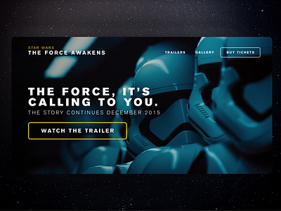 day003 – Landing Page button challenge daily landing page star ui wars