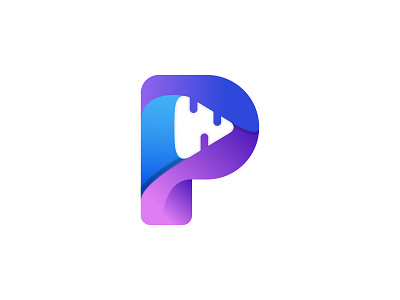 P Letter Music and Play Logo branding logo logo design logo designer logotype modern logo music logo p letter p logo play logo typography