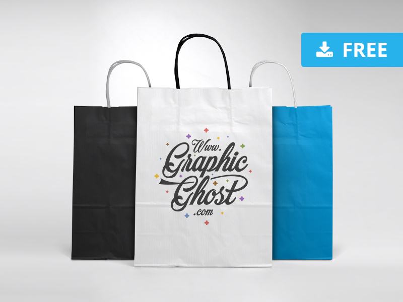 Download Free Paper Bag Mockup by Graphic Ghost on Dribbble
