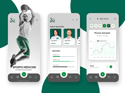 Ukrainian Sports Clinic app #1 app design application branding clinic design medicine app sports ux