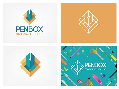 Penbox logo logo penbox shop logo stationary