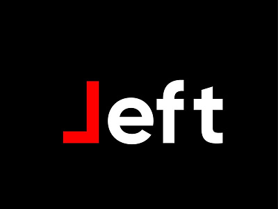 Typography concept of Left logo