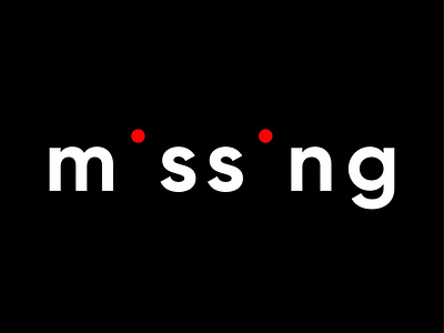 Typography concept of Missing logo