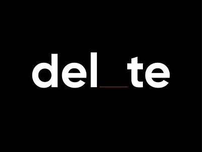 Typography concept of Delete logo