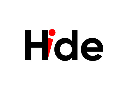 Typography concept of Hide logo branding creative design graphics identity illustration logotype stationary vector visual