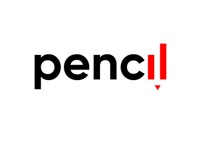 Typography concept of Pencil logo